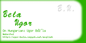 bela ugor business card